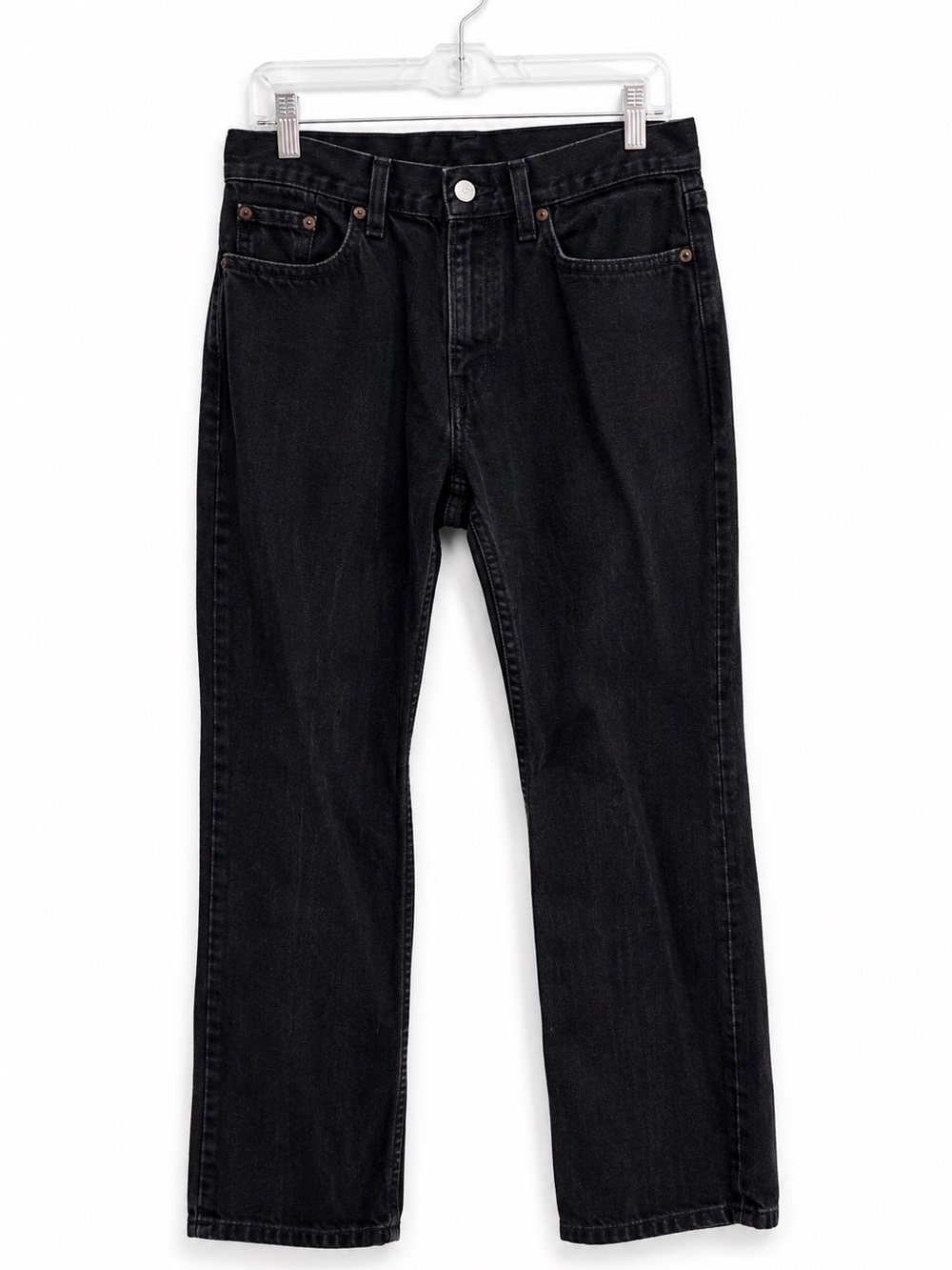 Levis Jeans 505 Womens 10 Vintage Y2K Black Low Rise Straight Leg 2001 Retro
